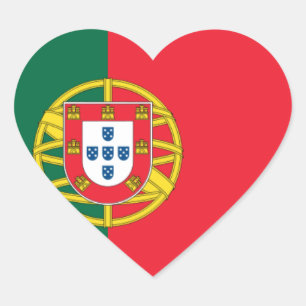 Flag of Portugal Heart Sticker