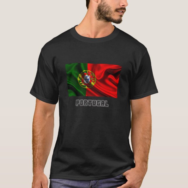 Flag of Portugal, Portuguese Flag T-Shirt (Front)