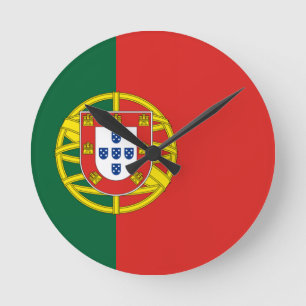Flag of Portugal Round Clock
