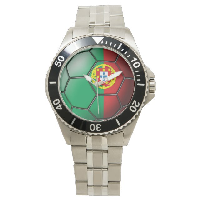 Flag of Portugal Soccer Ball Watch (Front)
