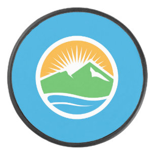 Flag of Provo, Utah Hockey Puck