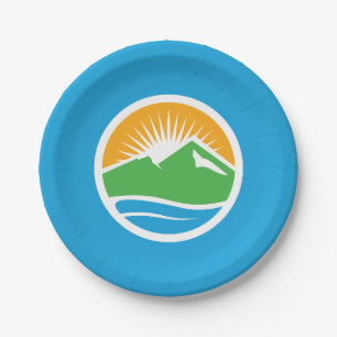 Flag of Provo, Utah Paper Plate