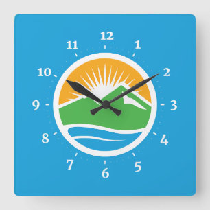 Flag of Provo, Utah Square Wall Clock