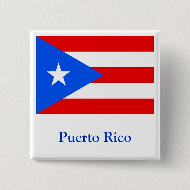 Flag of Puerto Rico 15 Cm Square Badge (Front)