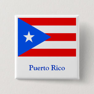 Flag of Puerto Rico 15 Cm Square Badge