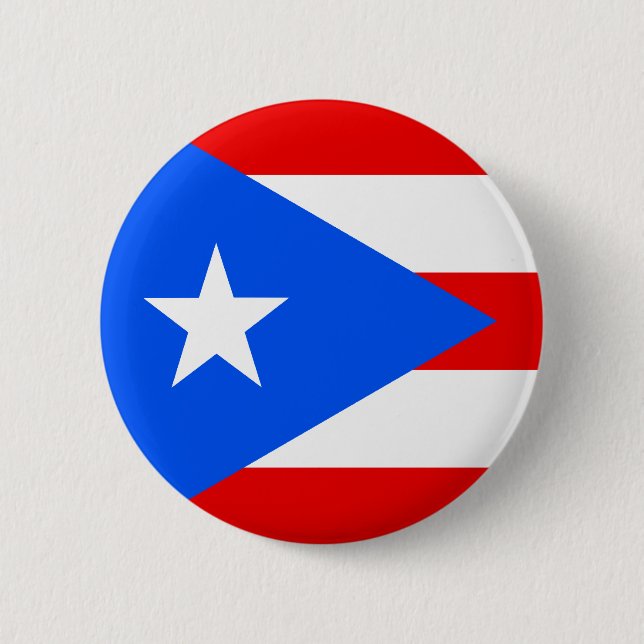 Flag of Puerto Rico 6 Cm Round Badge (Front)