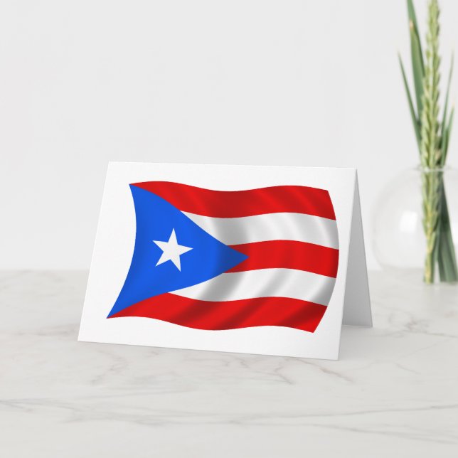 Flag of Puerto Rico Card (Front)