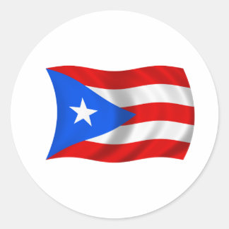 Flag of Puerto Rico Classic Round Sticker