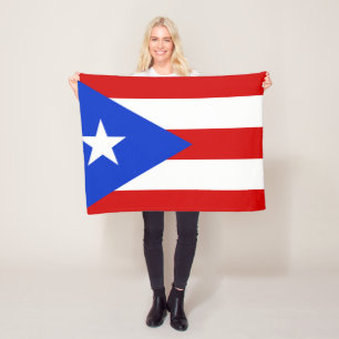 Flag of Puerto Rico Fleece Blanket