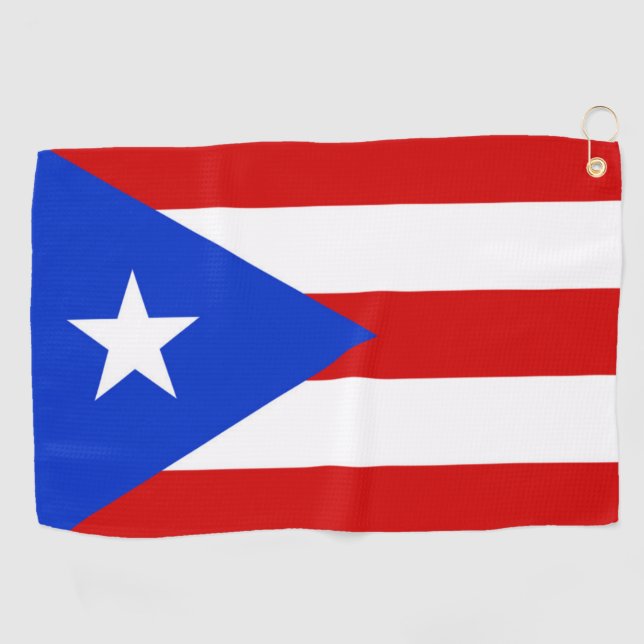 Flag of Puerto Rico Golf Towel (Horizontal)