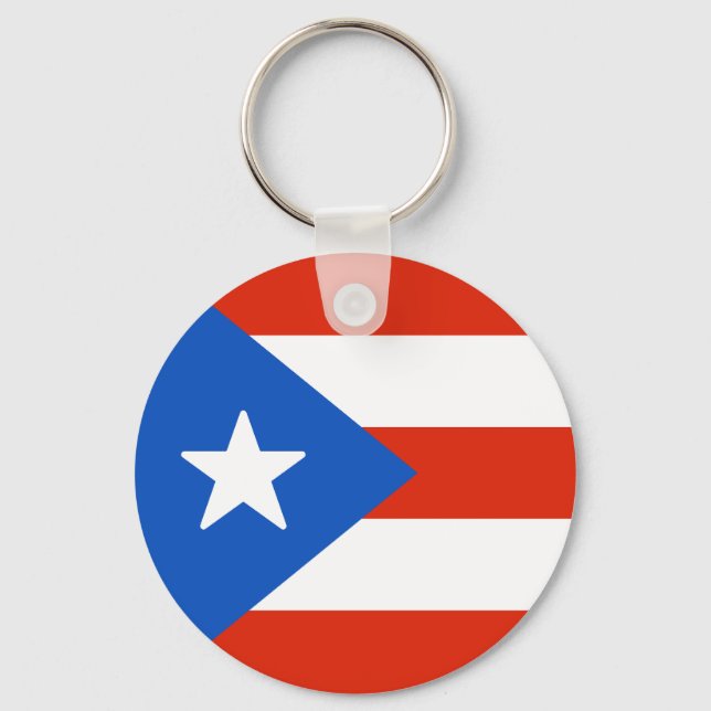 Flag of Puerto Rico Key Ring (Front)