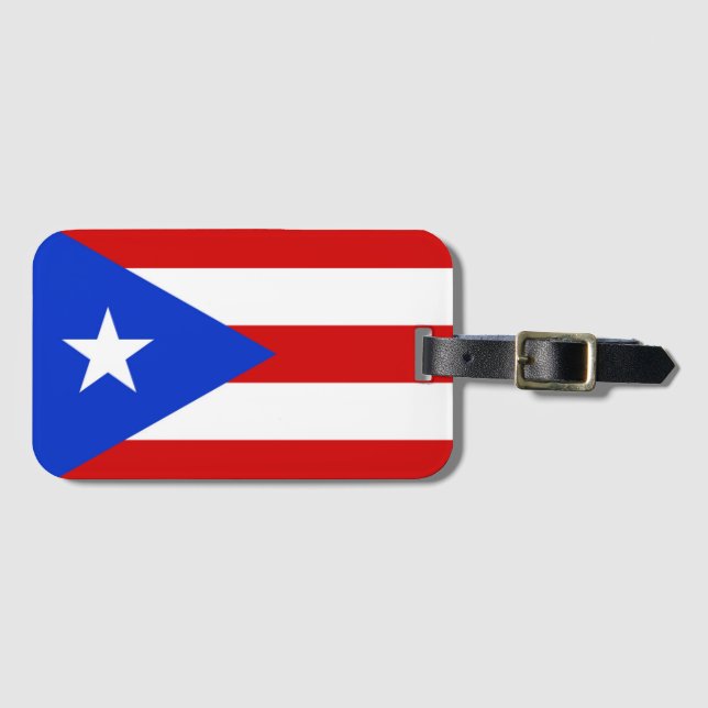 Flag of Puerto Rico Luggage Tag (Front Horizontal)