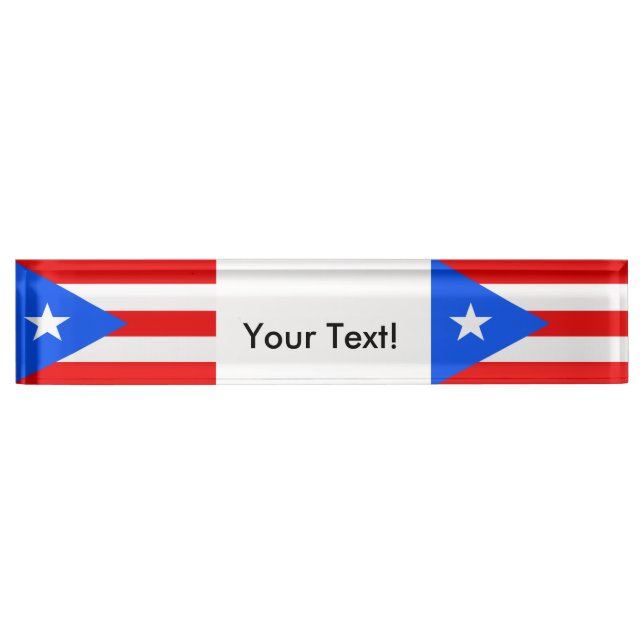 Flag of Puerto Rico Nameplate (Front)