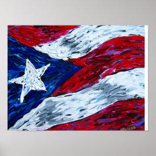 Flag of Puerto Rico Poster