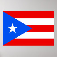 Flag of Puerto Rico Poster