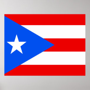 Flag of Puerto Rico Poster