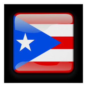 Flag of Puerto Rico Poster