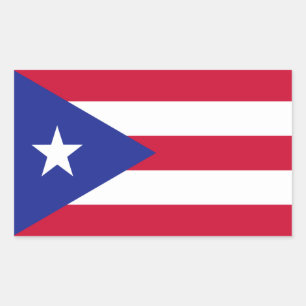 Flag of Puerto Rico Rectangular Sticker