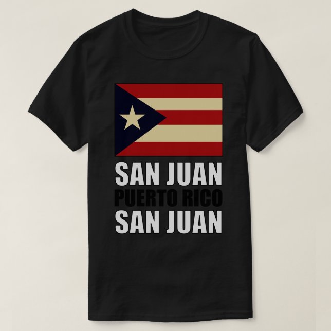 Flag of Puerto Rico T-Shirt (Design Front)