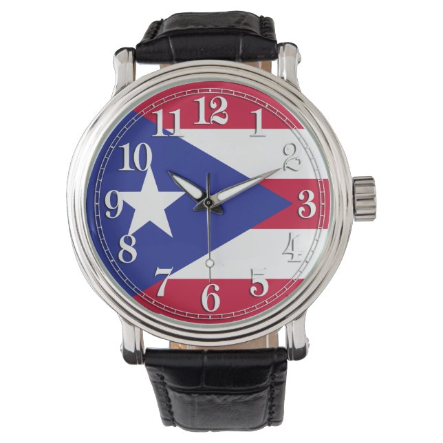 Flag of Puerto Rico Watch (Front)
