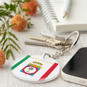 Flag of Puglia (Italy) Key Ring