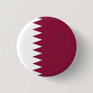 Flag of Qatar 3 Cm Round Badge