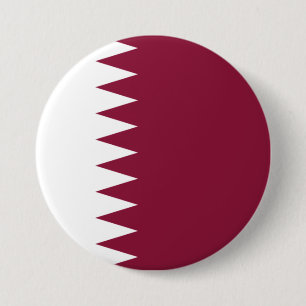 Flag of Qatar 7.5 Cm Round Badge