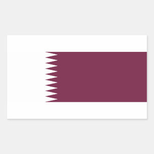 Flag of Qatar Rectangular Sticker