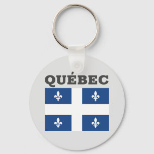 Flag of Québec, Canada Key Ring