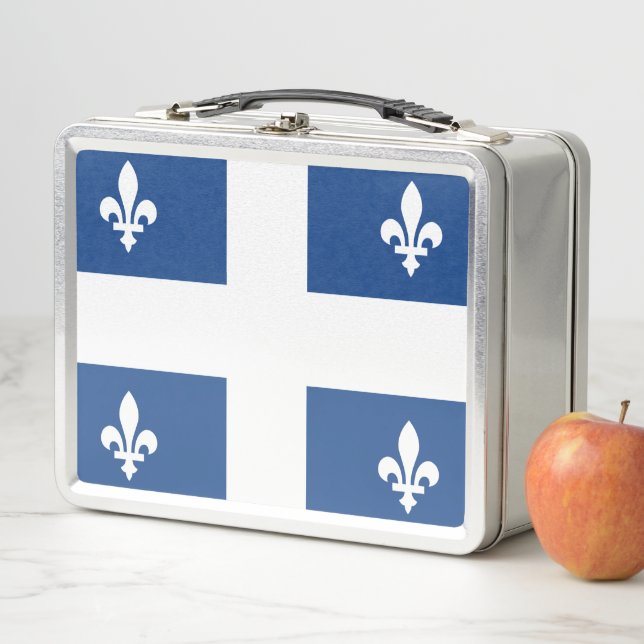 Flag of Québec, Canada Metal Lunch Box (In Situ)