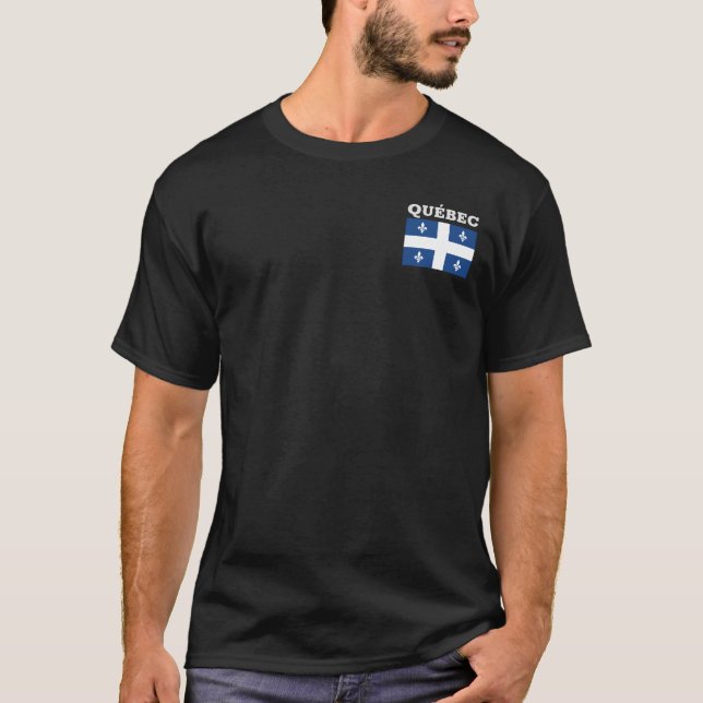 Flag of Québec, Canada T-Shirt (Front)