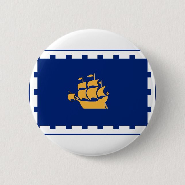 Flag of Quebec City Button (Front)