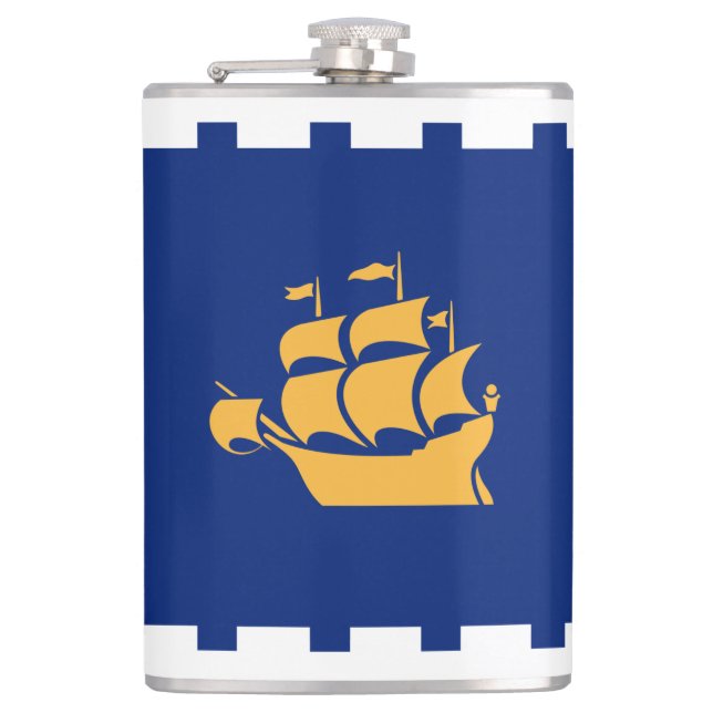 Flag of Quebec City Flask (Front)