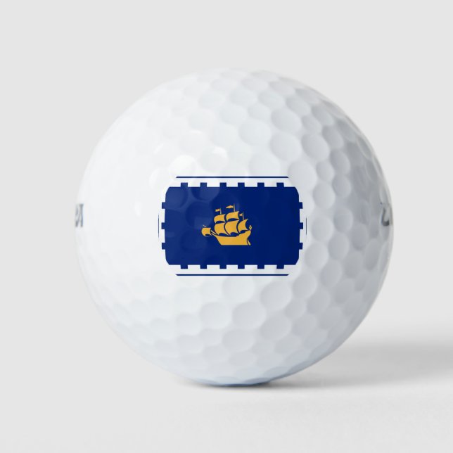 Flag of Quebec City Golf Balls (Front)