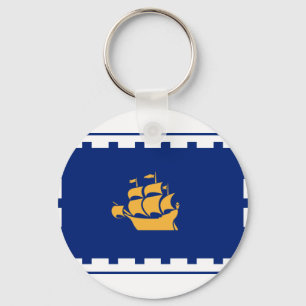 Flag of Quebec City Key Ring