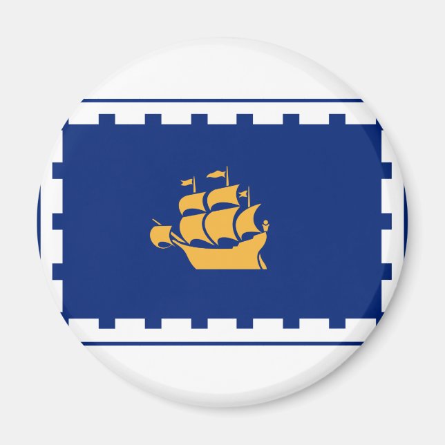 Flag of Quebec City Magnet (Front)