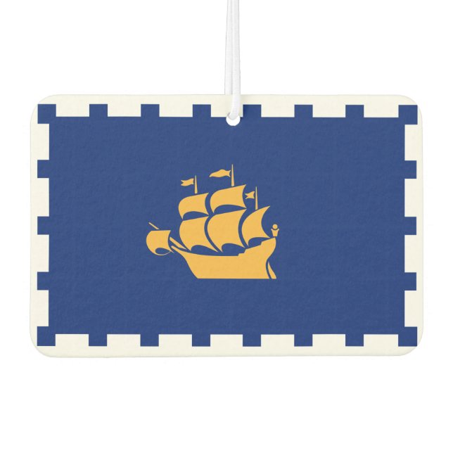 Flag of Quebec City Serving Tray Car Air Freshener (Front)