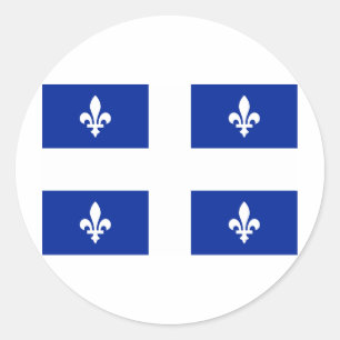 Flag of Quebec Classic Round Sticker