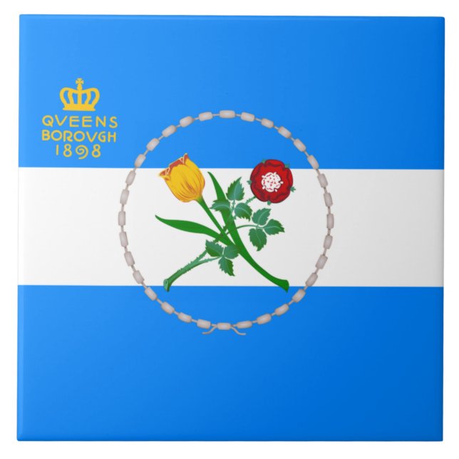 Flag of Queens (Borough of New York City) Tile (Front)