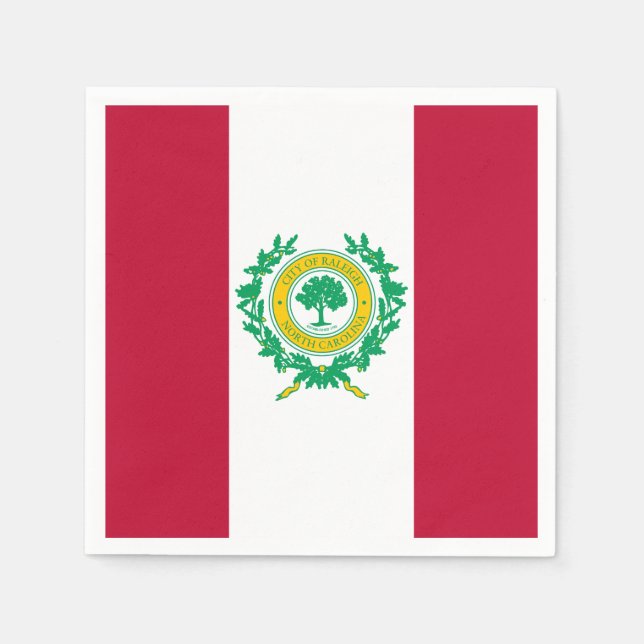 Flag of Raleigh, North Carolina Paper Napkins (Front)