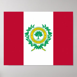 Flag of Raleigh, North Carolina Poster