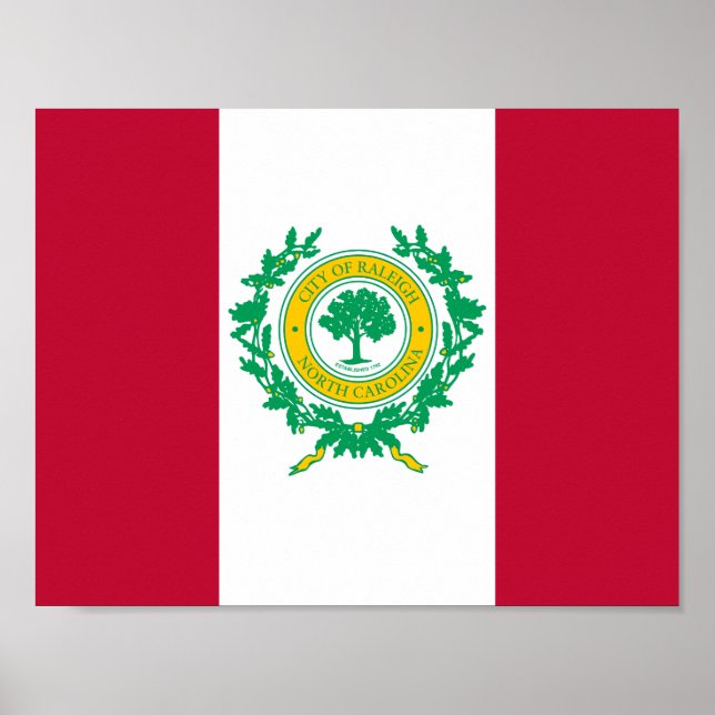 Flag of Raleigh, North Carolina Poster (Front)