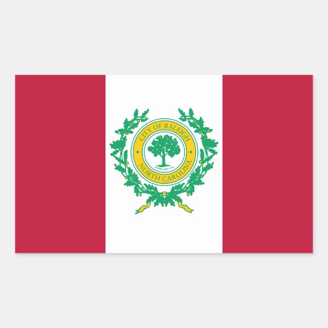 Flag of Raleigh, North Carolina Rectangular Sticke Rectangular Sticker (Front)