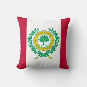 Flag of Raleigh, North Carolina Throw Pillow