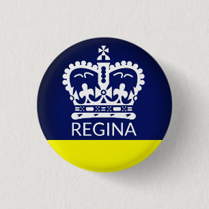 Flag of Regina, Saskatchewan 3 Cm Round Badge