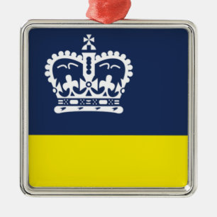 Flag of Regina (Saskatchewan, Canada) Metal Tree Decoration