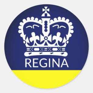 Flag of Regina, Saskatchewan Classic Round Sticker