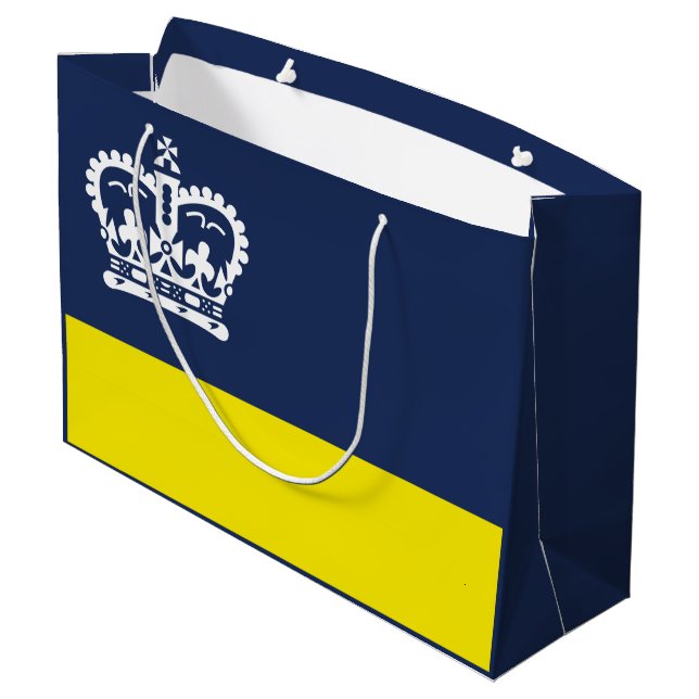 Flag of Regina, Saskatchewan Large Gift Bag (Back Angled)