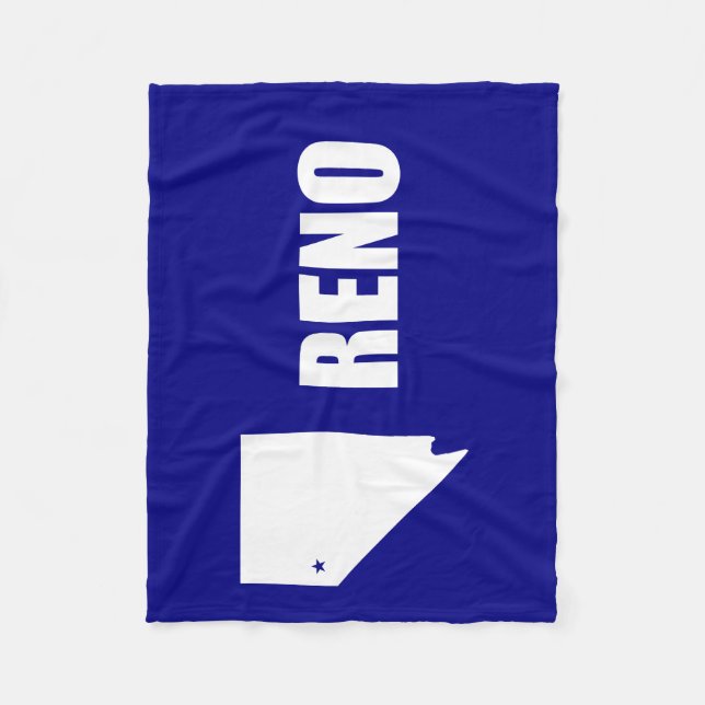 Flag of Reno, Nevada Fleece Blanket (Front)