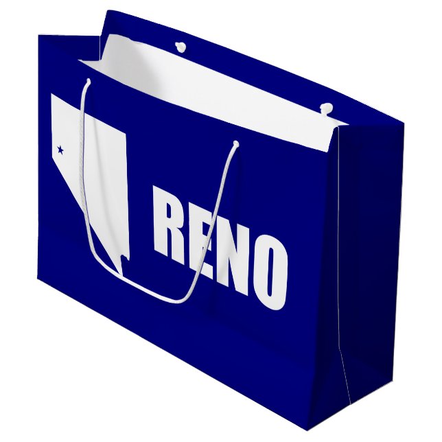 Flag of Reno, Nevada Large Gift Bag (Front Angled)